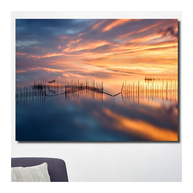 Fish Nets - impression d'art graphique, H 12 po x l 16 po x P 1 po