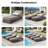 Pecofarm 6-Piece All-Weather Outdoor Conversation Set With 5" Thick Cushions, 5-Position Adjustable Patio Recliner And Side Table-124199640