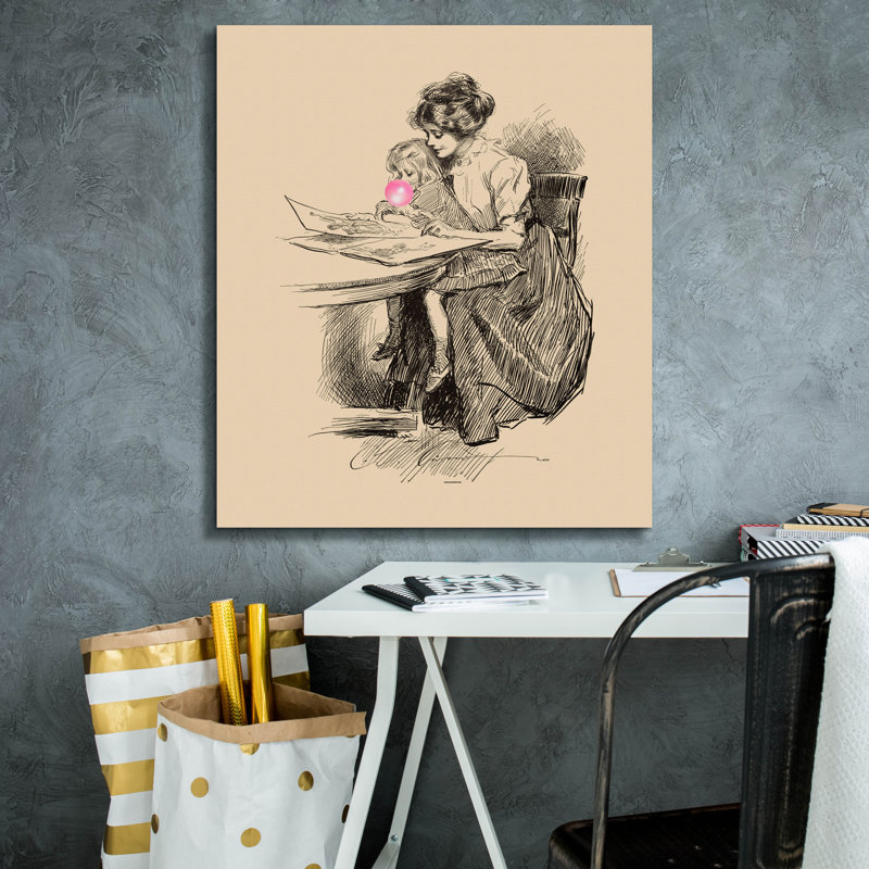  «Victorian Lady Misbehaving 6» par Alicia Longley, art mural sur toile, 26 po x 30 po, H 30 po x l 26 po