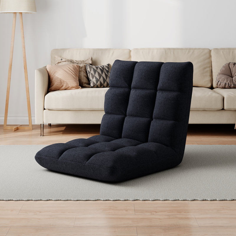 57cm Upholstered Futon, Black