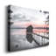 Coucher de soleil sur le mois d'octrier - Photographie sur toile tendue-1565540189