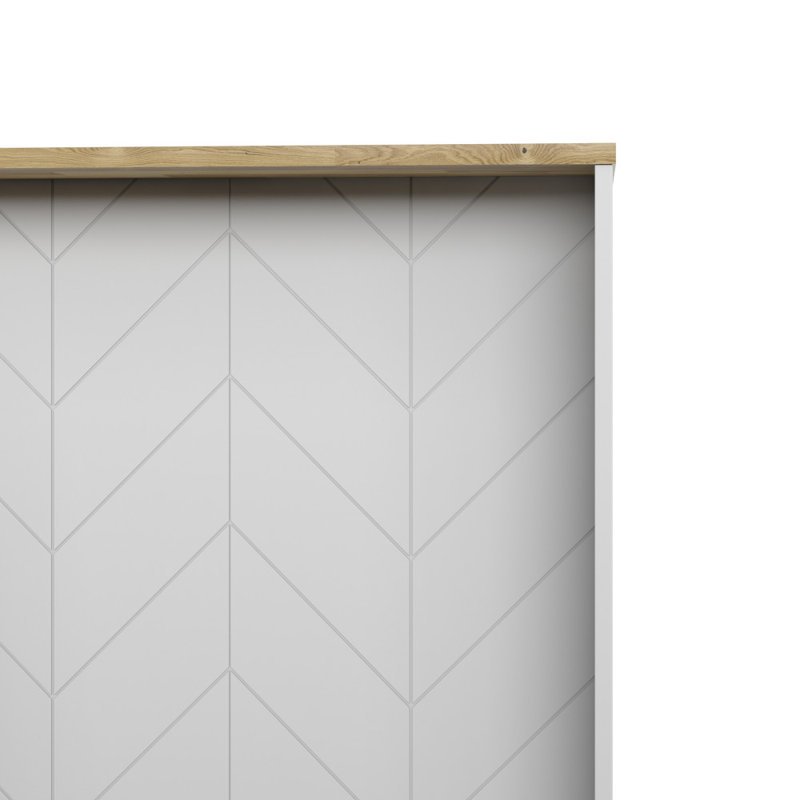 Îlot de cuisine Allycia, Blanc brillant