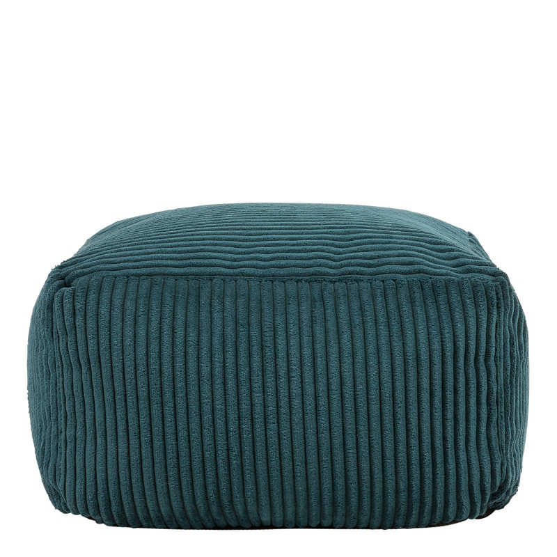 Soul 40Cm Square Pouffe Ottoman, Teal Green