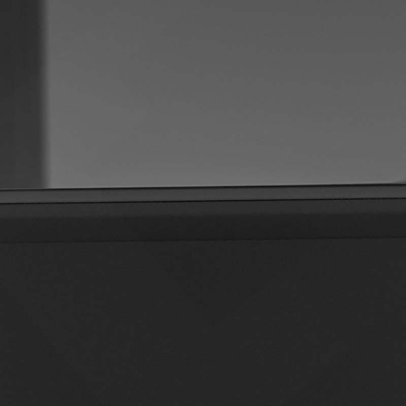 Table de salle à manger compacte italienne 4 places avec plateau en verre peint et base en bois, noir