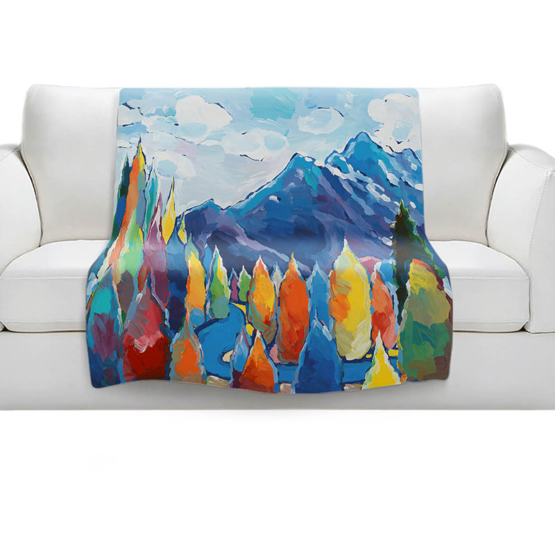 Couverture en sherpa doux stream of solitude, l 51 po x L 60 po