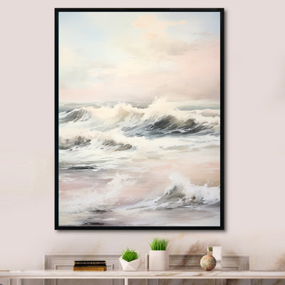 «Scavotto Beige Pink Minimalisme Tranquil Whispers I», reproduction sur toile