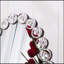 Miroir pleine grandeur en cristal avec support