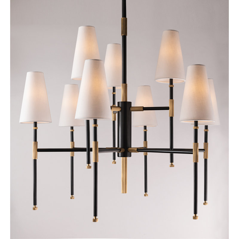Bowery - 15 Light Chandelier - Aged Old Bronze Finish, Aged Old Bronze/Gold