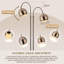 160cm Bronzed Swing Arm Floor Lamp