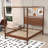 Wood Canopy Platform Bed Frame-1850324631