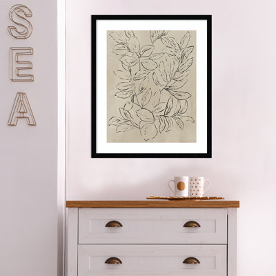 «Kimbell Outline Leaves II» par Asia Jensen - reproduction de cadre photo