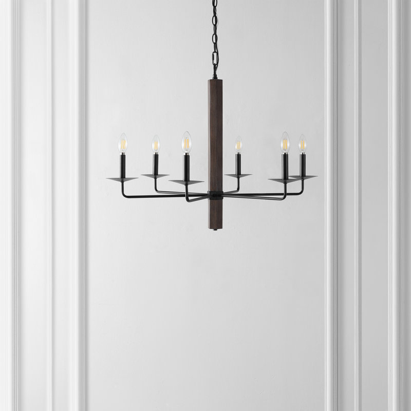 6 - Light Dimmable Modern Linear Chandelier