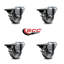 Roulettes semi-pivotantes en acier