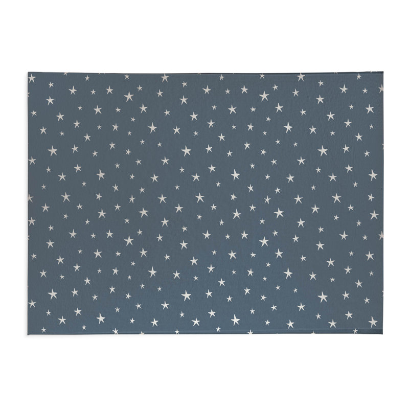 Starry Night Kids Play Mat, Blue, Rectangle 60" x 84"