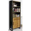 Industrial Mango Wood Tall Bookcase with 3 Shelf and 1 Door