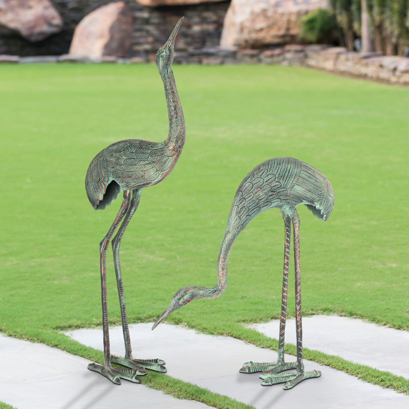 Foraging Cranes Set Of 2