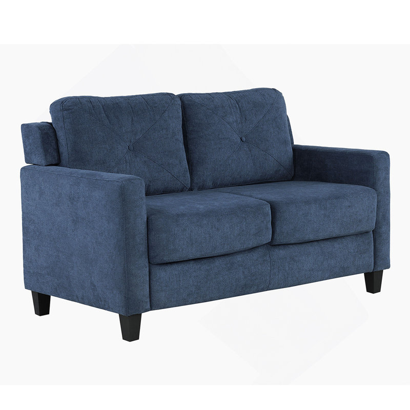 Causeuse 2 places en chenille bleu marine