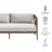 Northlake Outdoor Teak Loveseat In Weathered Gray Pebble-123103158