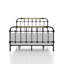 Mobilier de chambre à coucher simple de style transitionnel noir antique 1pc-1727285701