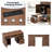 2‑Piece Farmhouse Computer Desk & Executive Desk Set,withCharging Station-1640831527