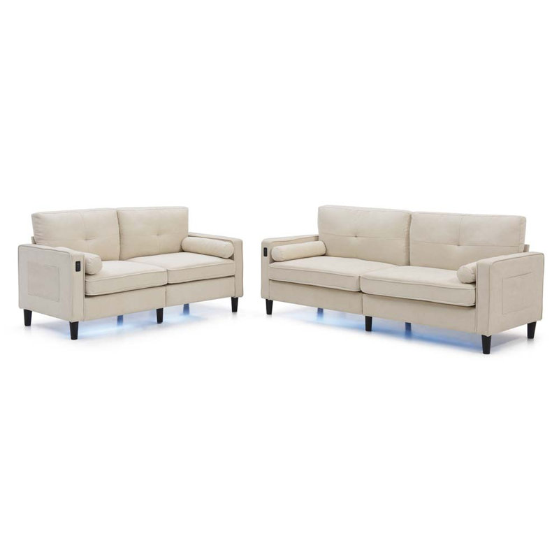Canapé Damyria 75,21 po, Lin beige