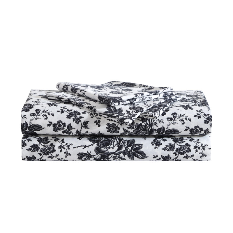 Ensembles de draps de fantaisie Betsey Johnson, Ensemble de draps pour grand lit + un drap-housse , Betseys Toile Black