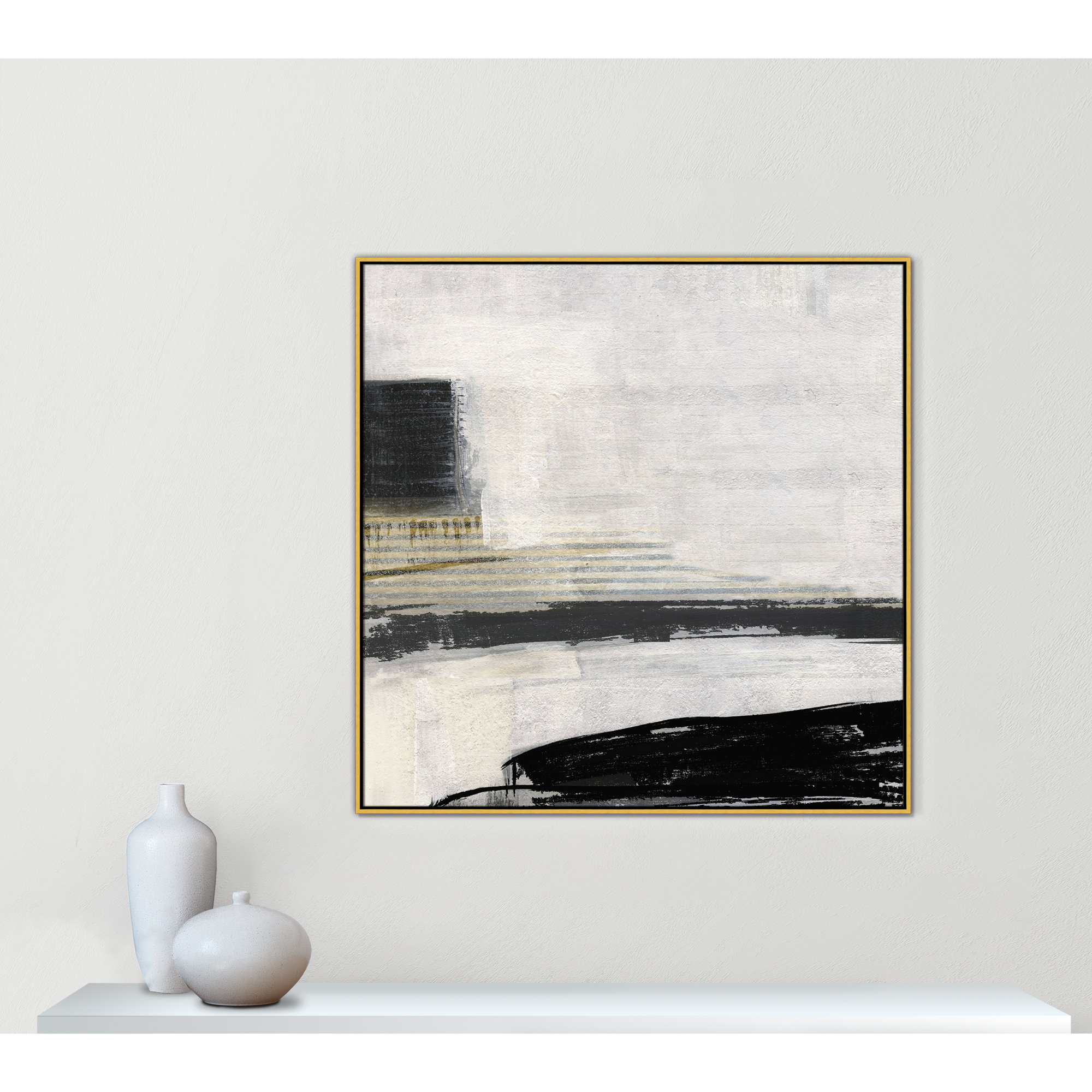 La Bande I Print by Sally Swatland, Gold, 46.5" H x 46.5" W