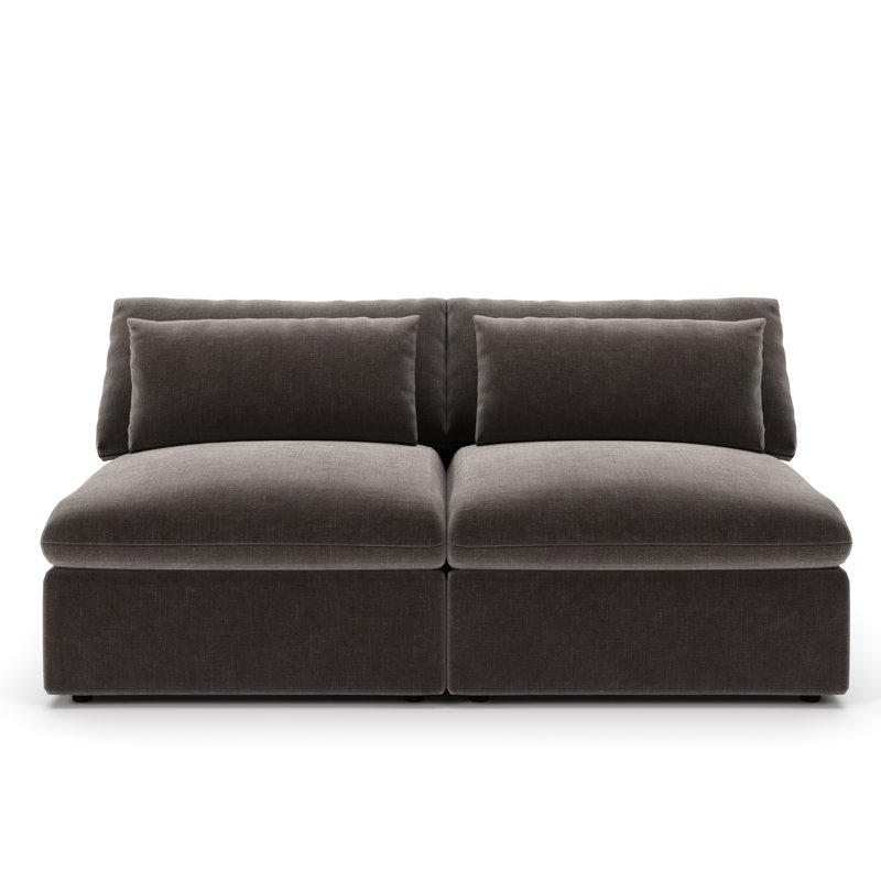 Canapé sans accoudoirs 2 pièces Remy, Chenille performance espresso Andrew