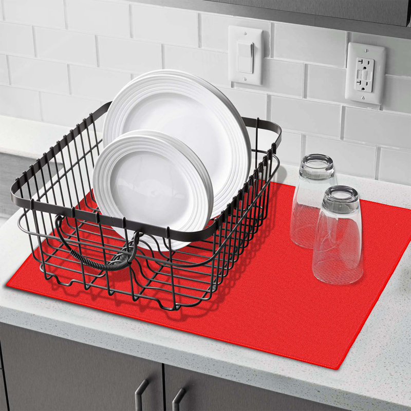 Drying Mat, 20" H x 15" W x 1" D, Red