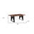 Normant 80" Dark Brown And Black Solid Wood And Metal Sled Base Dining Table