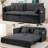  3-In-1 Convertible Sleeper Sofa with Storage & 4 Pillows-756931134