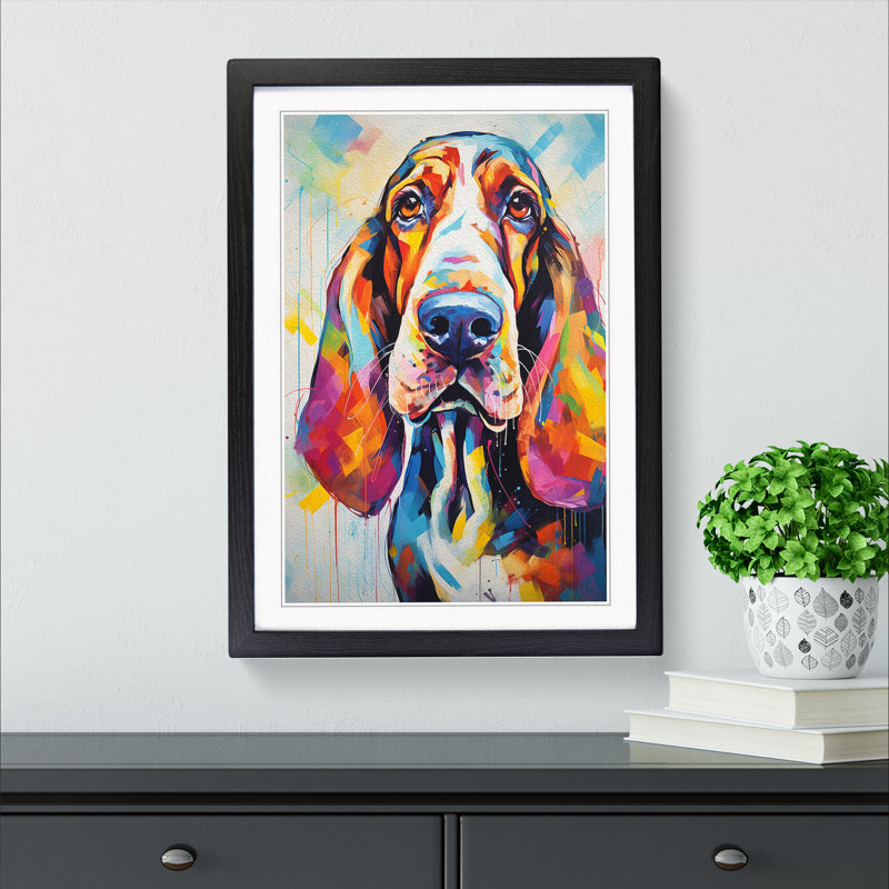 Single Picture Frame Print on Wood, Black Framed, 34cm H x 25cm W