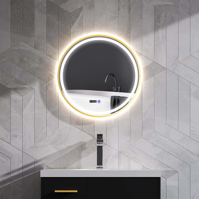 Demetrias Metal Round Mirror, 60cm H x 60cm W