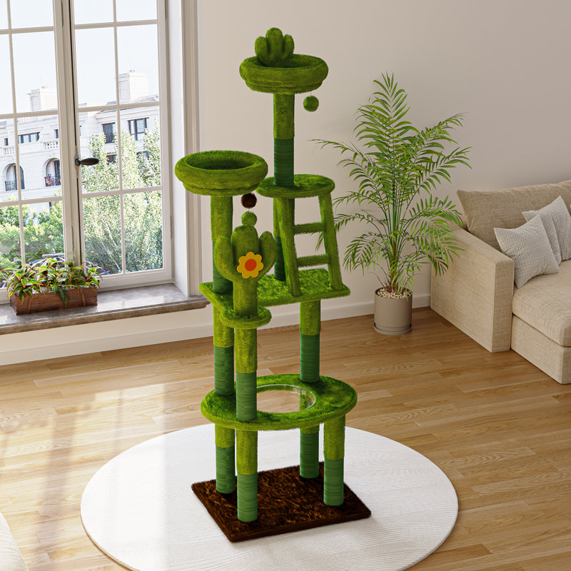 Tour pour chat 72 po Cactus 72 po, Vert