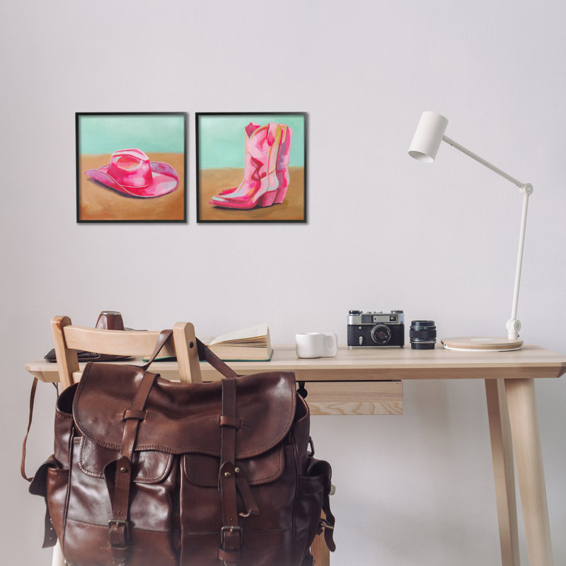  Ensemble de 2 giclées roses par Grace Popp, H 12 po x l 12 po, Giclée encadrée noir minuit