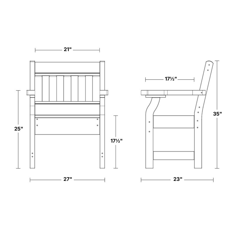 Heritage Garden Chair, Patriot Blue/Black