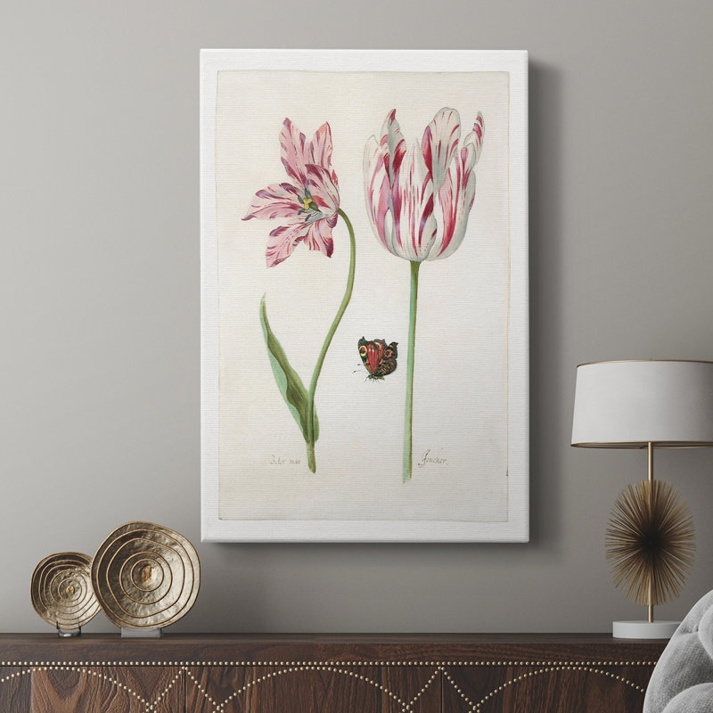 Deux tulipes I - galerie Cavas, H 27 po x l 18 po