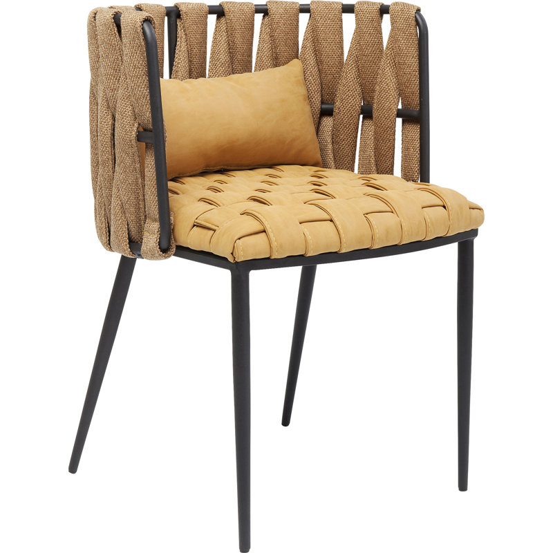 Chair with Armrest Cheerio Yellow incl. Cushion