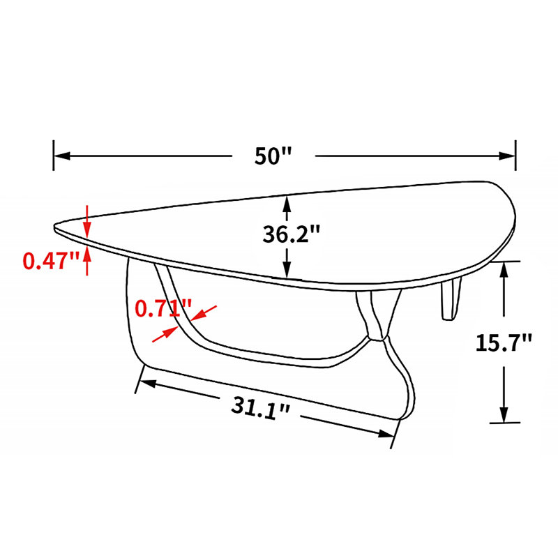 Carmila Glass Top Coffee Table, Brown