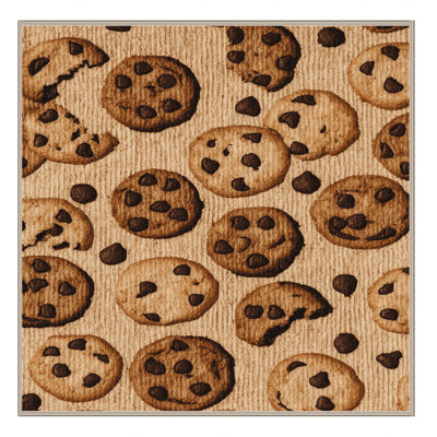 Washable Chocolate chip cookies Desserts Area Rug