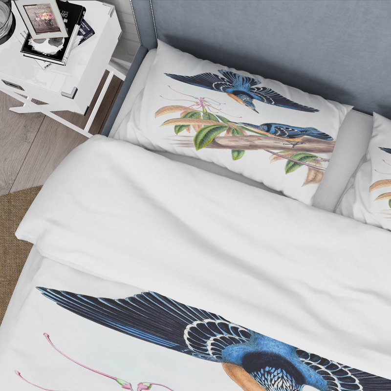 Ensemble de housse de couette style campagne rétro Vintage - animaux en microfibre de polyester