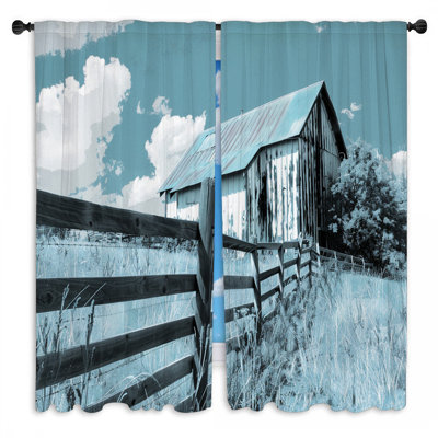 Rideaux de fenêtre de style campagne rustique - 2 panneaux