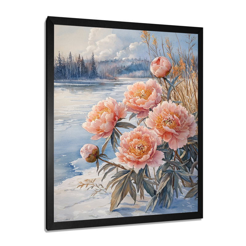 Glatzmayer - impressions murales florales, H 32 po x l 24 po, Noir, noir, noir, noir, Reproduction encadrée d'une seule photo