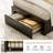 Twin Xl Bed Frames With 3 Storage Drawers, Hidden Storage Headboard With Led Lights & Charging Station, Upholstered Twin Xl Platform Bed, Solid Wood Slats, No Box Spring Needed, Noise Free, Black-219351339