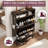 Flip Door Shoe Storage Cabinet with Adjustable Shelves-895327722-888213395