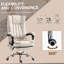 Chaise de bureau avec polyester, pivotante, soutien lombaire, massage, hauteur réglable, appui-tête, repose-pieds