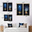 «Native Art Blue Celestial Guardians», 2 pièces-829116220-829116162