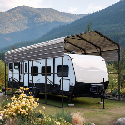 Heavy Duty Galvanized Steel 14x25 Metal Rv Cover
