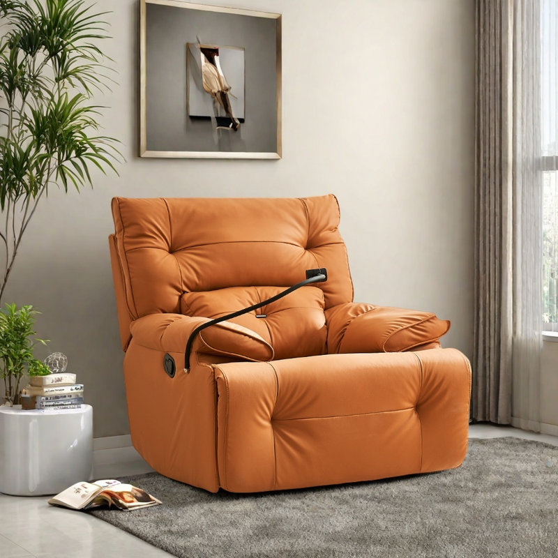 Adjustable recliner for casual comfort, Orange