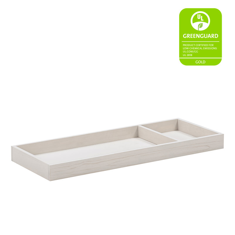 Universal Changing Table Topper, White Driftwood